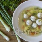 Суп с фрикадельками и замороженными овощами: рецепт с пошаговыми фото Суп с фрикадельками и гавайской смесью